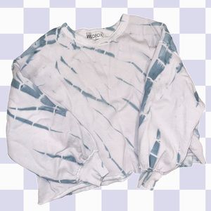 Wildfox cropped tie-dye sweatshirt
